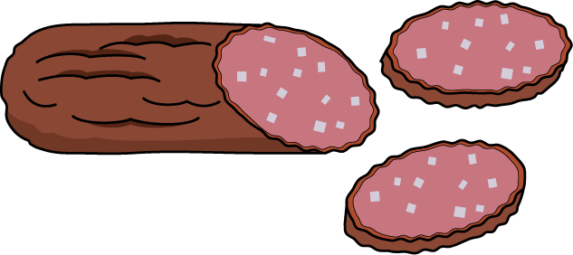 Salami Clipart - Clip Art Salami (633x282)