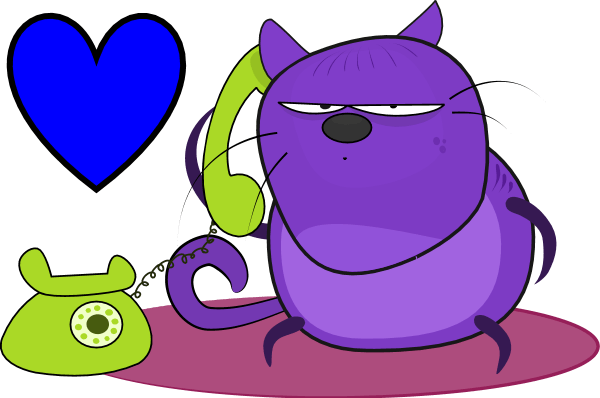 Owl Clip Art - Talking On The Phone Clip (600x398)