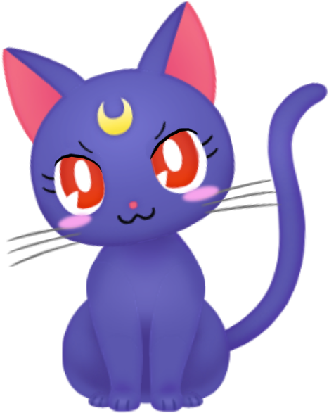 Sailor Moon Drops - Luna Sailor Moon Transparent (487x586)