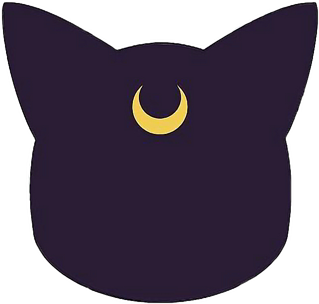 Luna Sailormoon Cat Anime Freetoedit - Crescent (634x604)