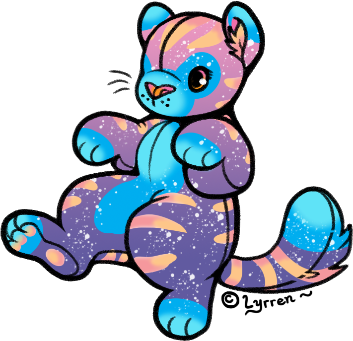 $2 Sunset Galaxy Cat Plush Adopt - Stuffed Toy (800x800)