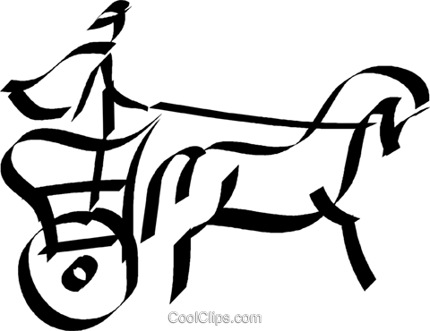 Roman Chariot Royalty Free Vector Clip Art Illustration - Roman Chariot Royalty Free Vector Clip Art Illustration (480x370)