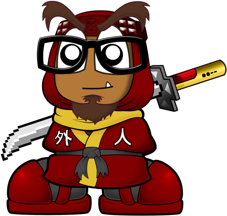 Ninja Gaijin Goombah Maskless By Gaijingoombah - Batman Ninja Monkey (903x884)