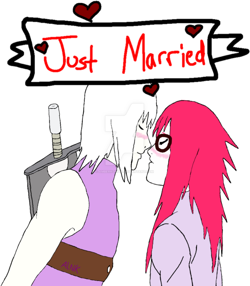 Just Married [[suika]] By Amberkorpse - Cartoon (817x977)