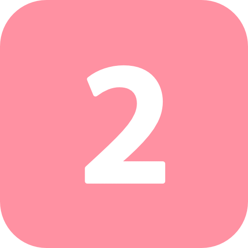 Dazzling Ideas Number - Number 2 In Pink (512x512)