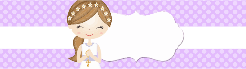 Medium Image - Girls 1st Communion Png (800x226)