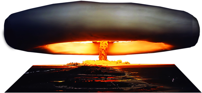 Atomic Explosion Png Picture - Explosion Nuclear Png (900x383)