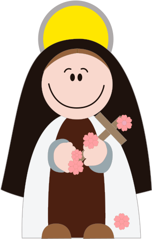 Santa Teresita - Dibujos De La Madre Caridad (420x520)