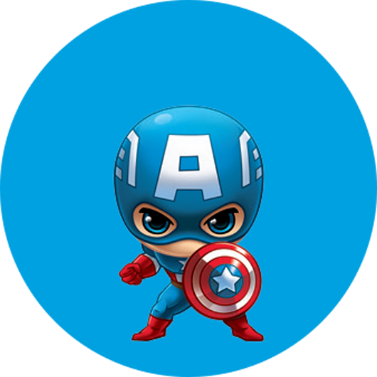 Captain America - Captain America Shield Cartoon (530x530)