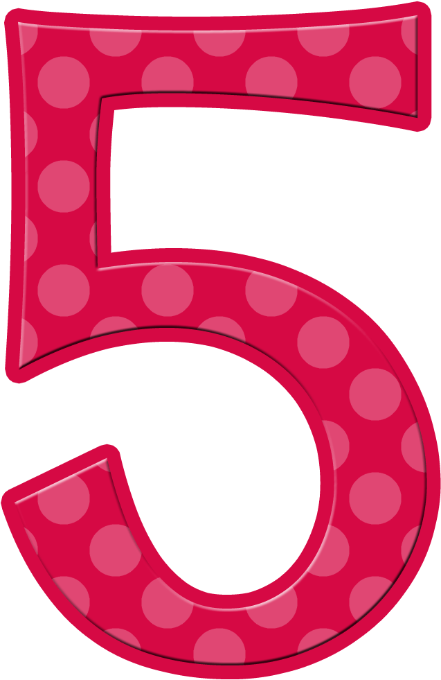 I Created Two Pages - Number 5 Polka Dots Png (1200x1200)