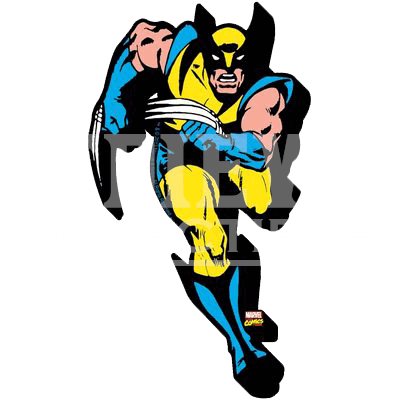 Wolverine Magnet - Blue Wolverine Square Sticker 3" X 3" (400x400)