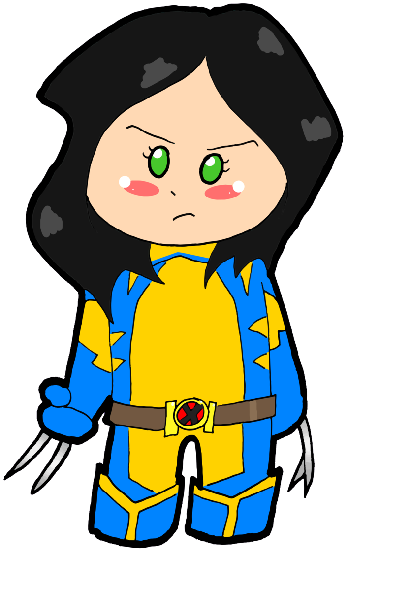 Lasergunspewpew18 Chibi X-23 Wolverine By Lasergunspewpew18 - Cartoon (1024x1281)