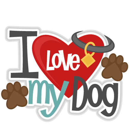 Pets Clipart Quick - Love My Dog Png (432x432)