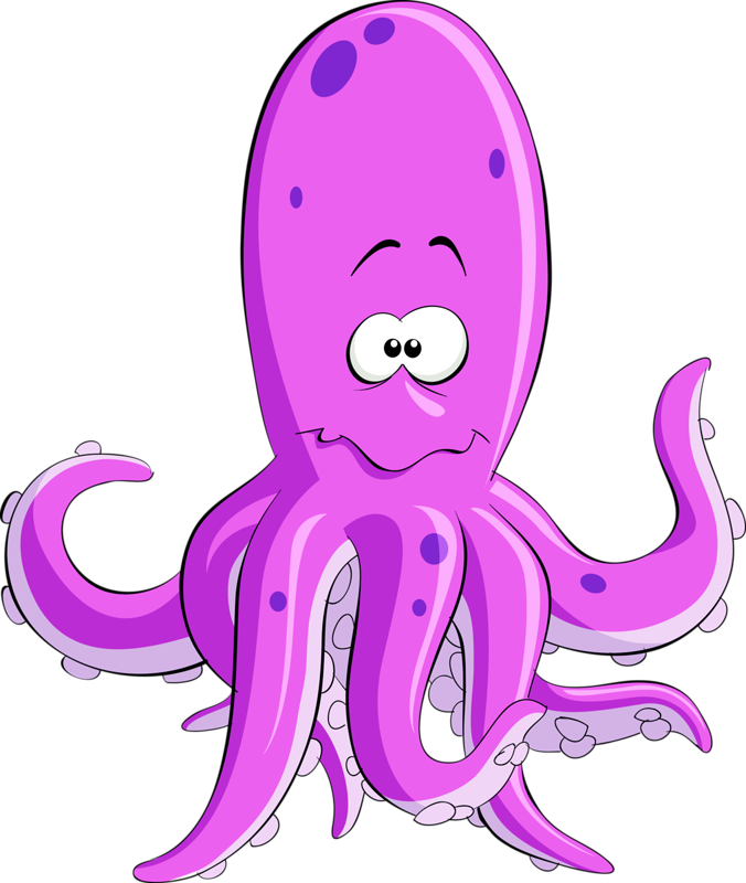 Octopus Clipart Applique - Осьминог Из Мультика (676x800)