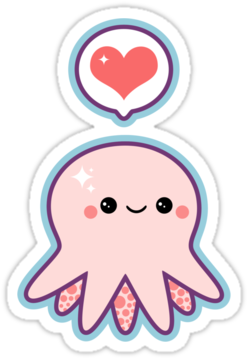 Octopus Clipart Cute Baby Octopus - Baby Octopus Drawing (375x360)