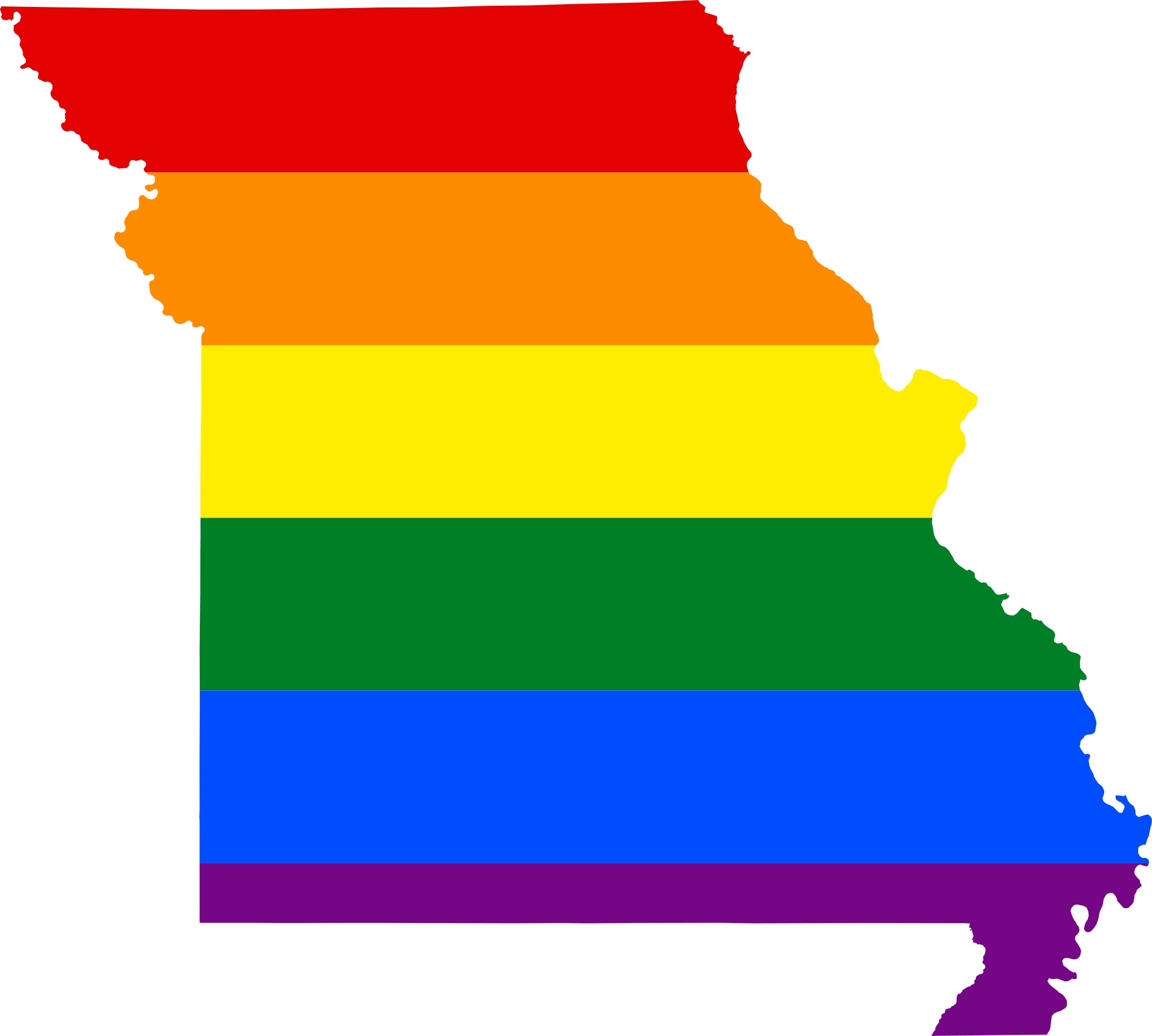 Lgbt Flag Map Of Missouri - Map Of Missouri (2000x1798)