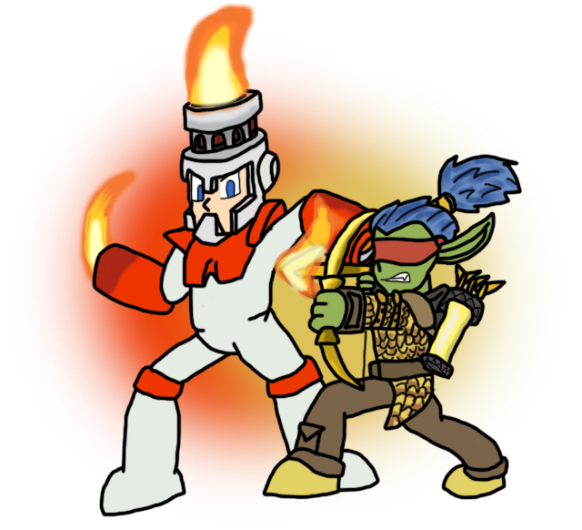Fire Man And Flame Slinger By Atomicneon - Fire (700x700)