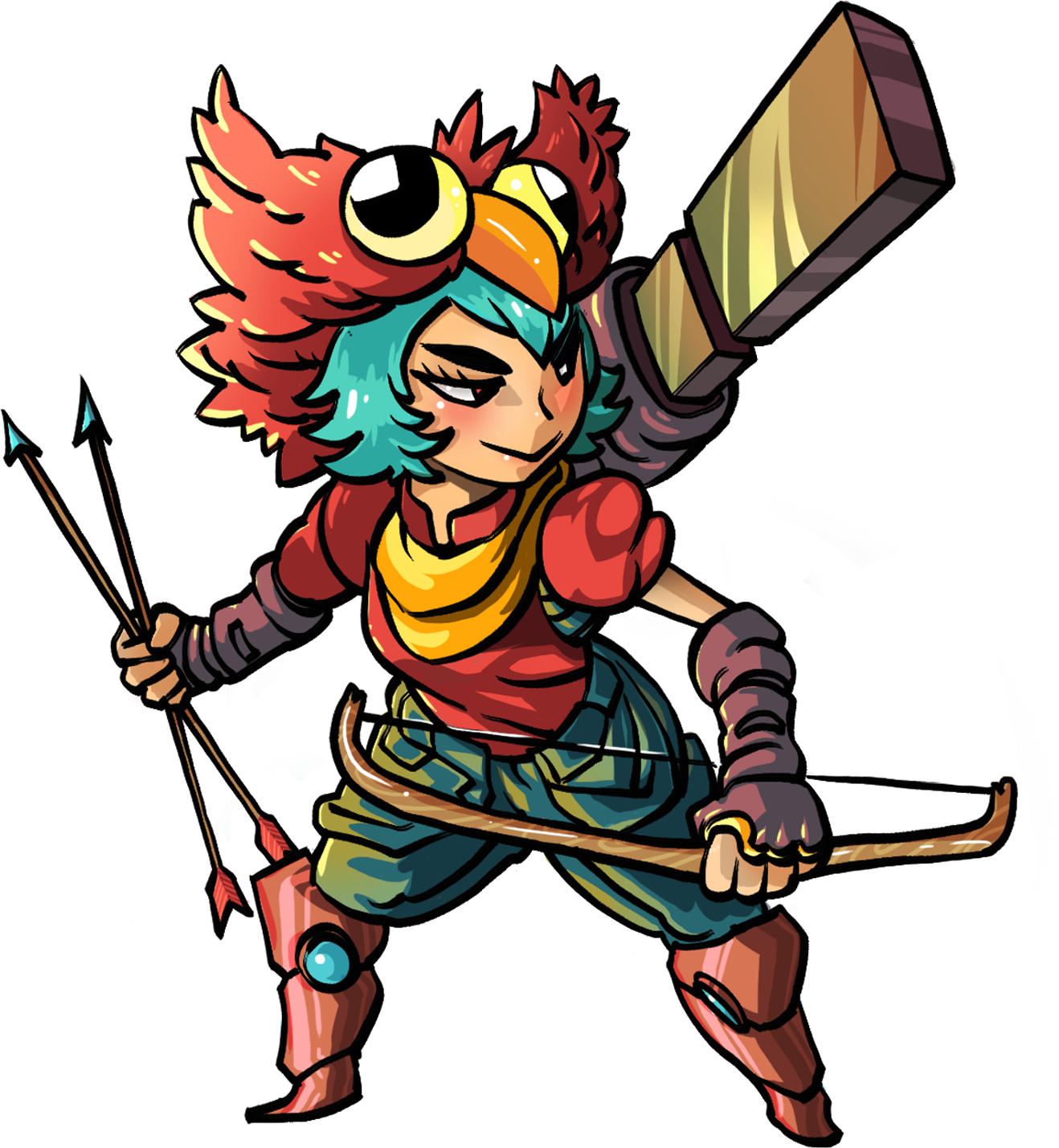 Huntress Athena's Focus Fire Grants Her The Ability - Cartoon (1318x1429)