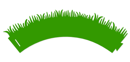 Here Is An Svg For A Grassy Cupcake Wrapper - Paper (600x211)