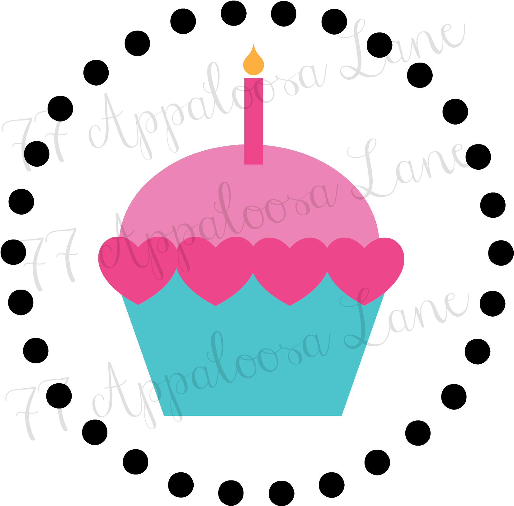 Birthday Cupcake Stickers- Printable Digital Download - Herringbone Half Double Crochet (1774x1774)