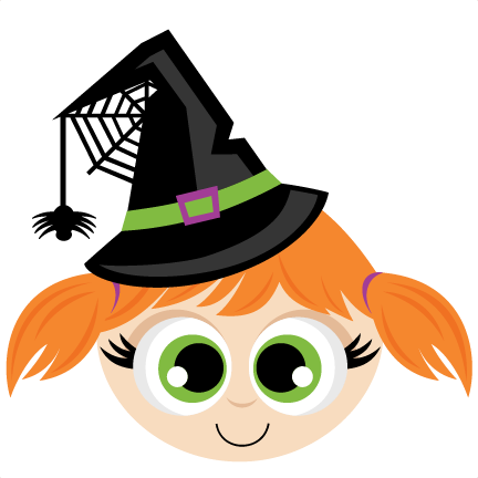 Cute Witch Clipart - Cute Head Clipart (432x432)