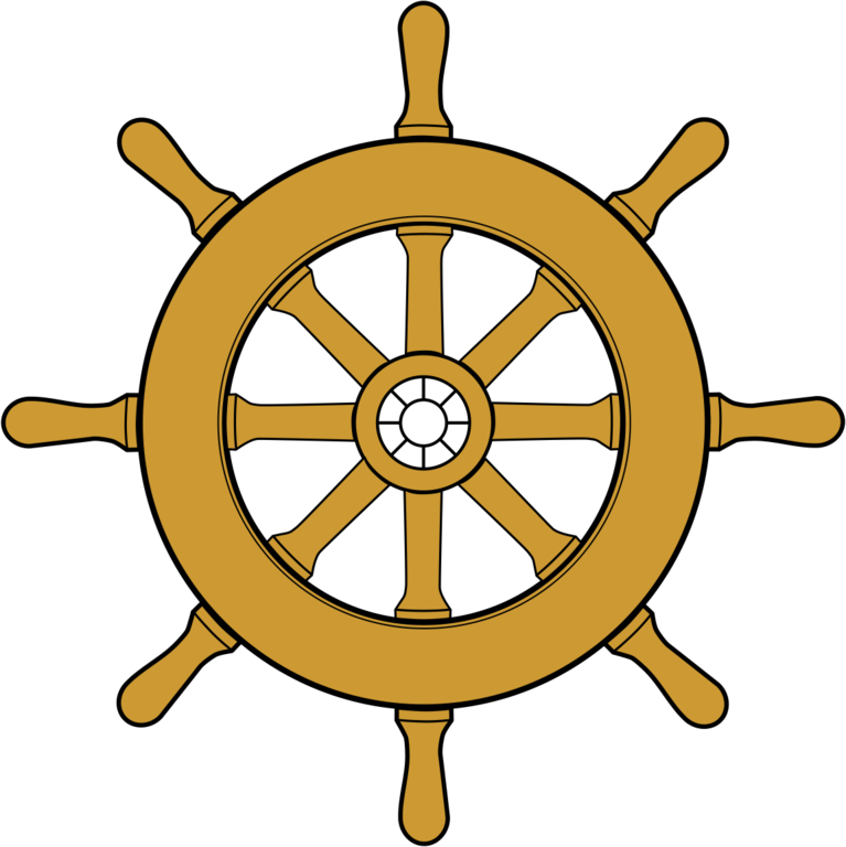 Captains Cliparts - Ship Steering Wheel (768x769)