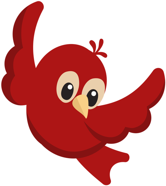 Said One Bird To The Other, "i Know Spring Is Just - Cartoon Red Bird Large Tote Bag, Natural, Large (792x800)