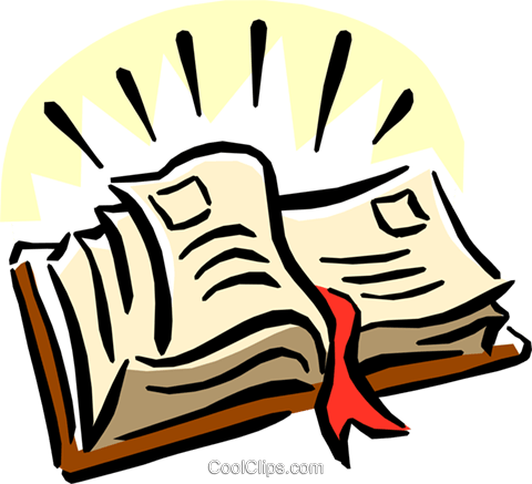 Holy Bible Royalty Free Vector Clip Art Illustration - Bible Study Clipart (480x437)