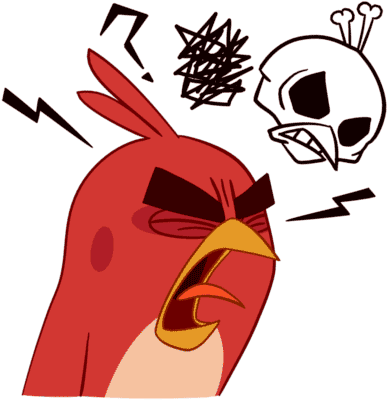 Angry Birds Red Png Angry Birds Stickers - Angry Birds Stickers (408x408)