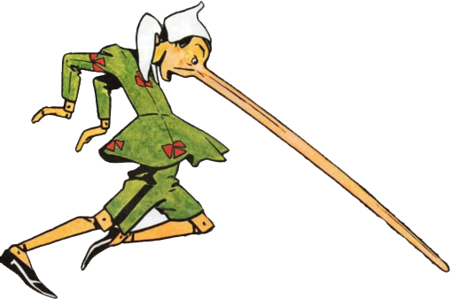 Francisco El Mentiroso, Chinos, Rohingya Y Moros Egipcios, - Pinocchio Con Naso Lungo (508x338)