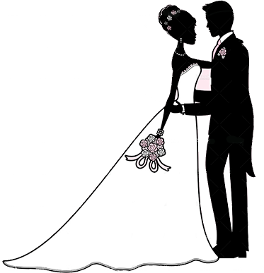Wedding Png Transparent Images - Bride And Groom Cartoon (373x387)
