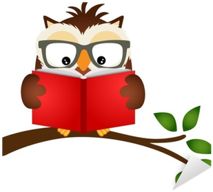 Owl Reading A Book Clipart (400x400)