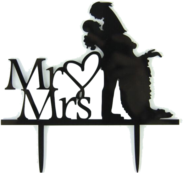 Newlyweds Wedding Cake Topper - Wedding Cake Toppers Png (600x600)