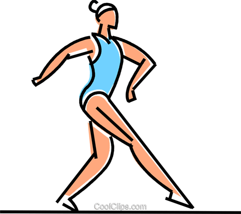 Gymnast Performing On The Balance Beam Royalty Free - Gymnast Performing On The Balance Beam Royalty Free (480x426)