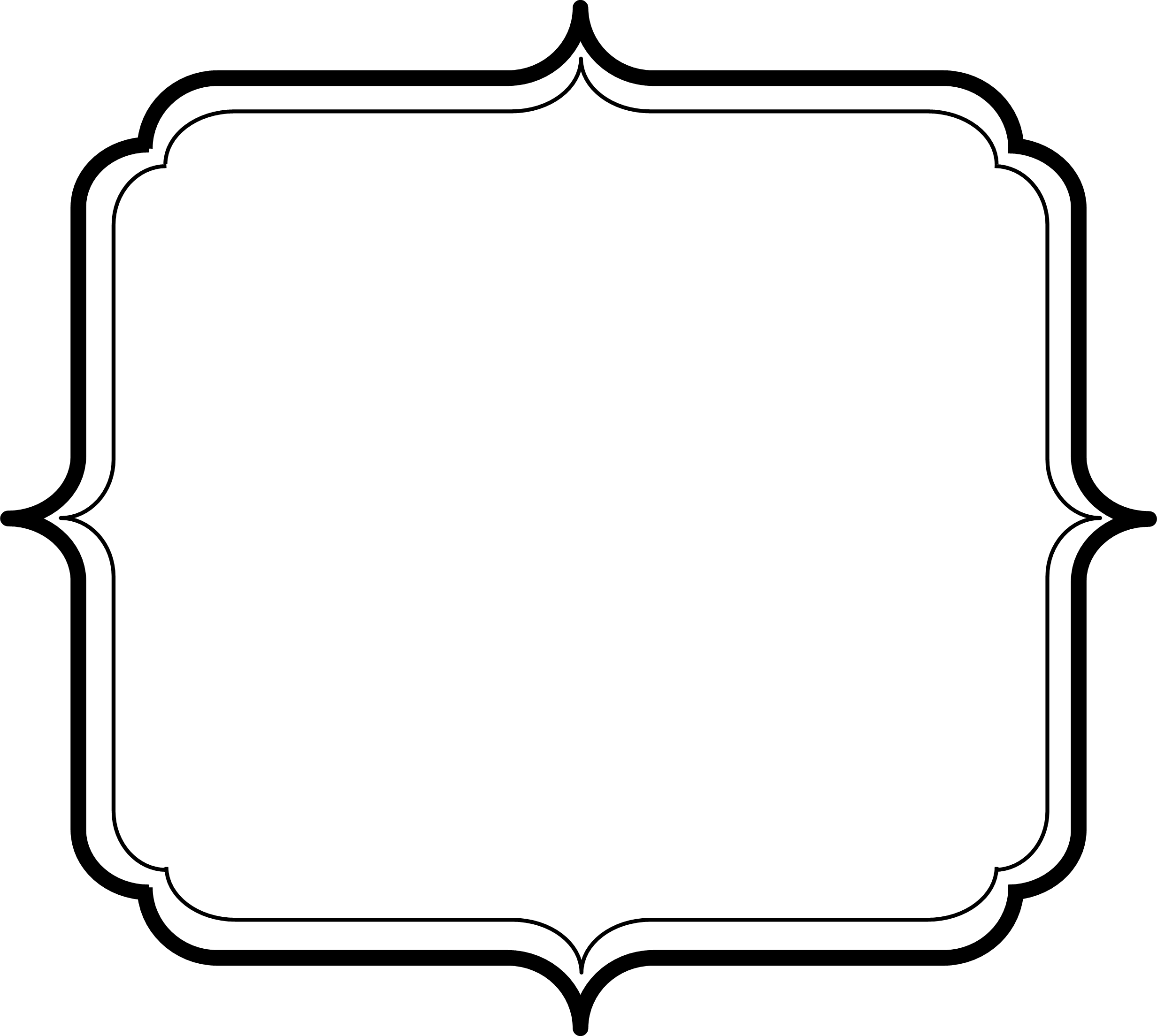 Black Picture Frame Border - Simple Border Png (2465x2208)