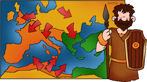 Rome Clip Art By Phillip Martin - Fall Of Ancient Rome (637x369)