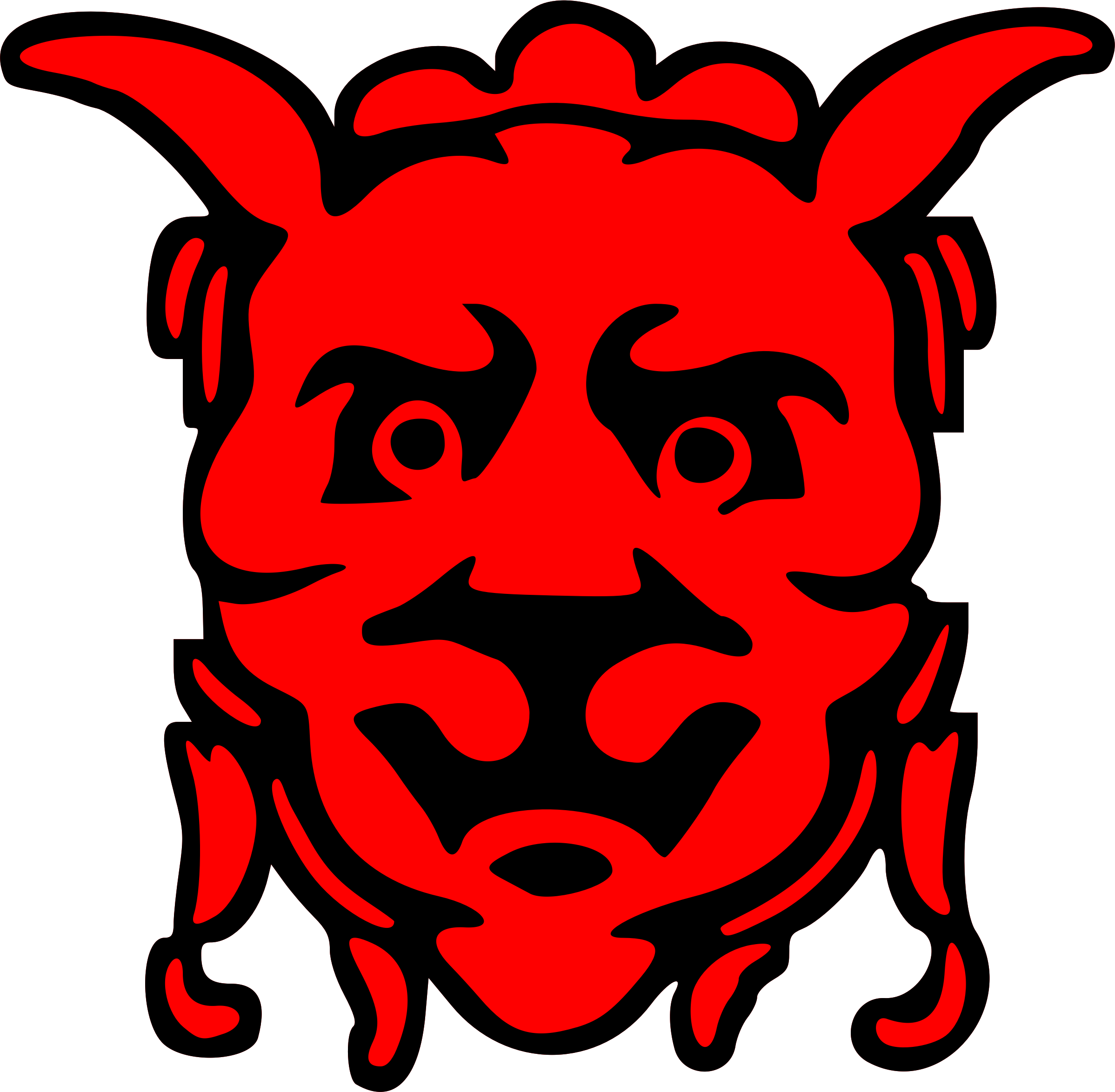Big Image - Clipart Iblis Tertawa Png (2397x2348)