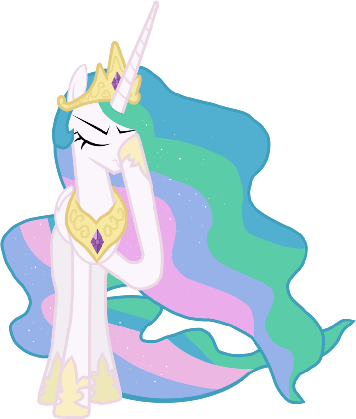 Celestia's Facehoof In Gold And Luna's Evil Plan By - Digital Art (762x1049)