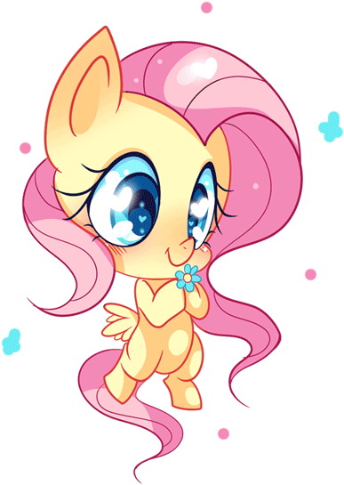 Ipun, Chibi, Fluttershy, Heart Eyes, Safe, Simple Background, - Transparent Background Animated Gif (600x689)
