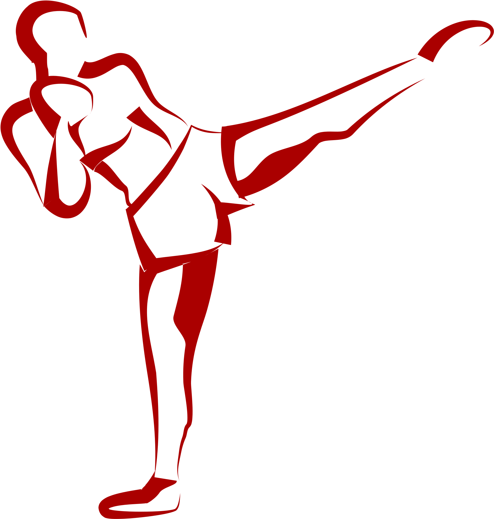 Clipart Kick Boxer - Limitierte K1 Modeartikel - T-shirt Unisex (3200x2400)