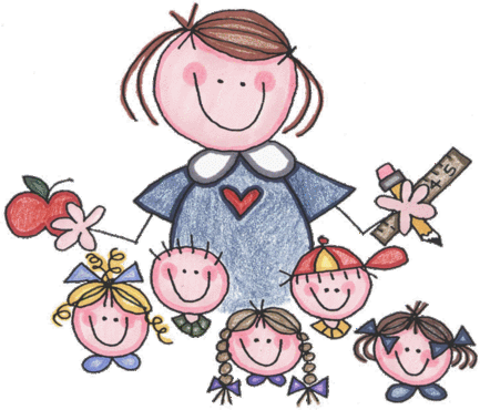 Teacher Clipart - Dia De La Maestra Jardinera (433x370)