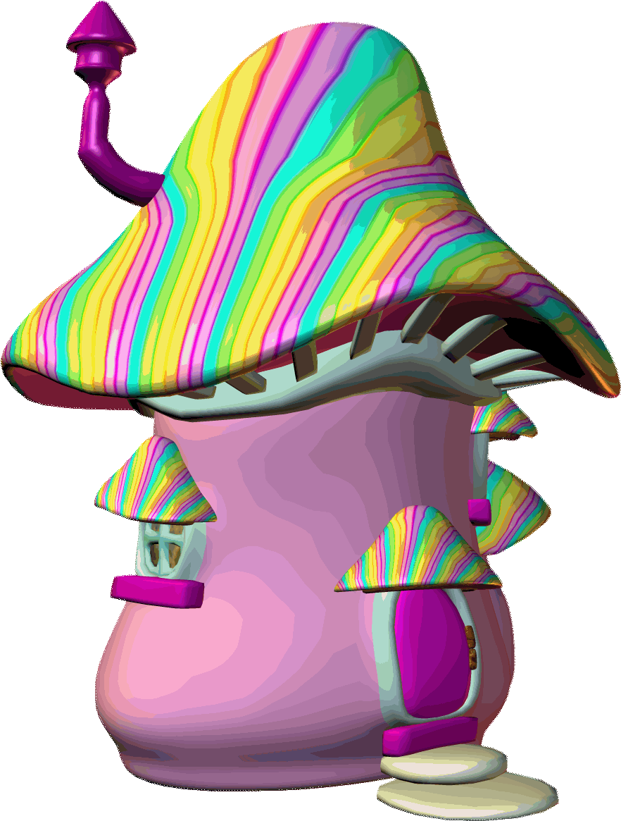 Mushroom House, Rock Houses, Shrink Art, Fairy Homes, - Illustration (999x1245)