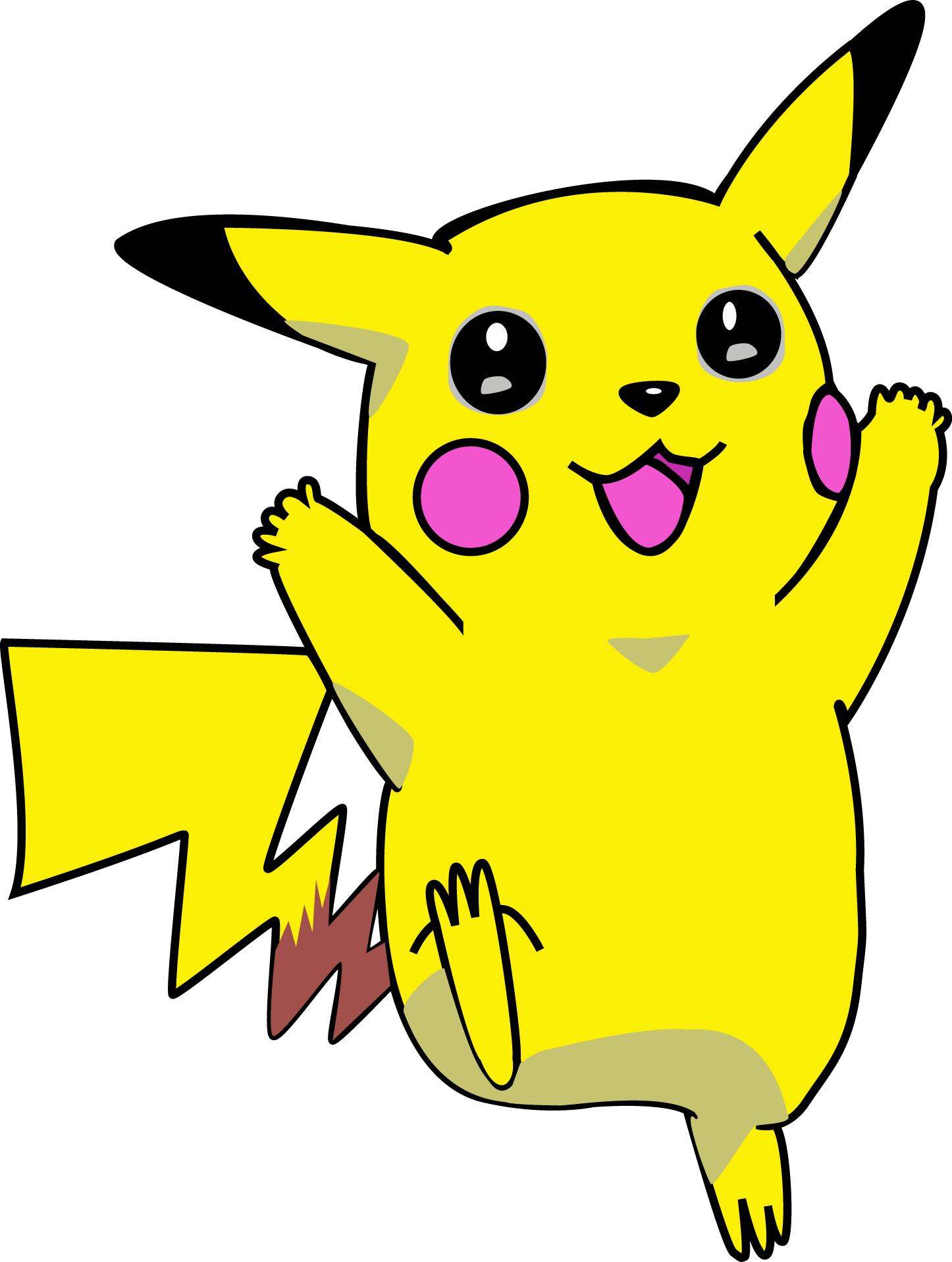 Pikachu Free Vector Image - Small Pictures Of Pikachu (1446x1916)