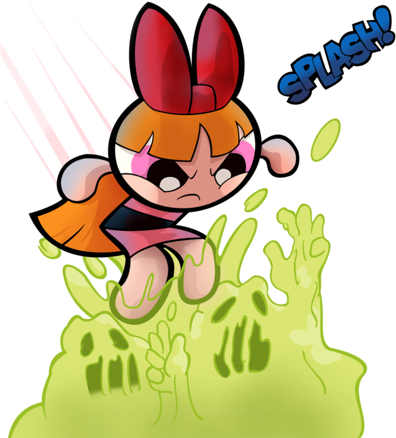 Blossom Vs Some Slimes By Waffengrunt - Buttercup Vs A Slime By Waffengrunt On Deviantart (894x894)