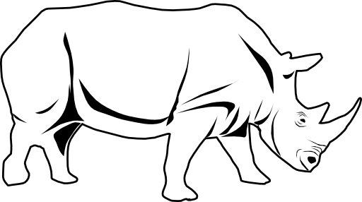 Clipart Rhino 4b5e - Rhino Coffee Gear (512x286)