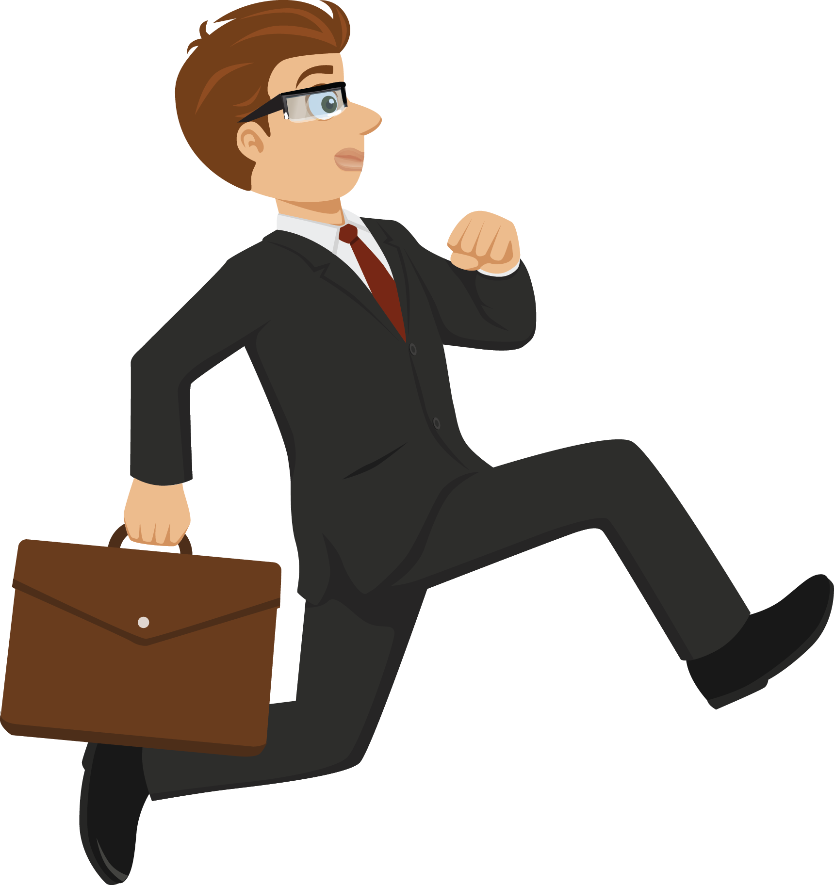Illlustration of a attractive dark-haired businesswoman sitting in an... Busines