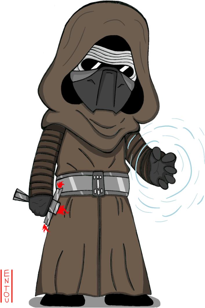 Related Categories - Kylo Ren Cartoon Png (735x1086)
