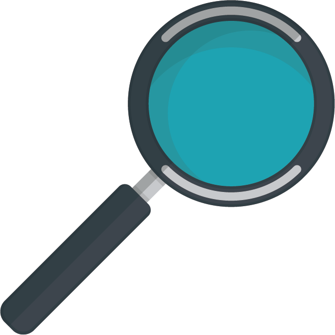 Ppt Magnifying Element Vector Painted Material - Cartoon (658x658)