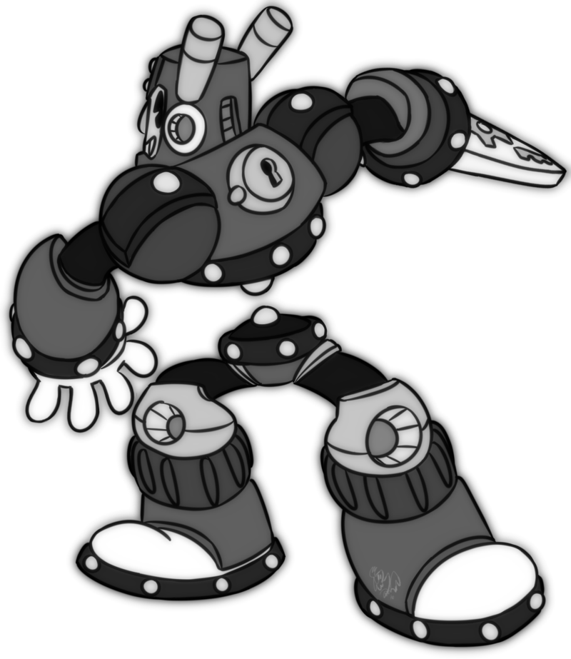 Rubberhose Butter Knife By Burntbeebs - Rubber Hose Cartoon Robots (800x923)