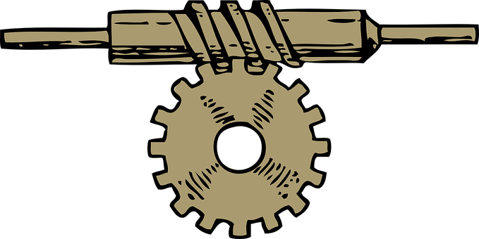 Cog, Gear, Horizontal, Machine - Worm Gear Clip Art (679x340)